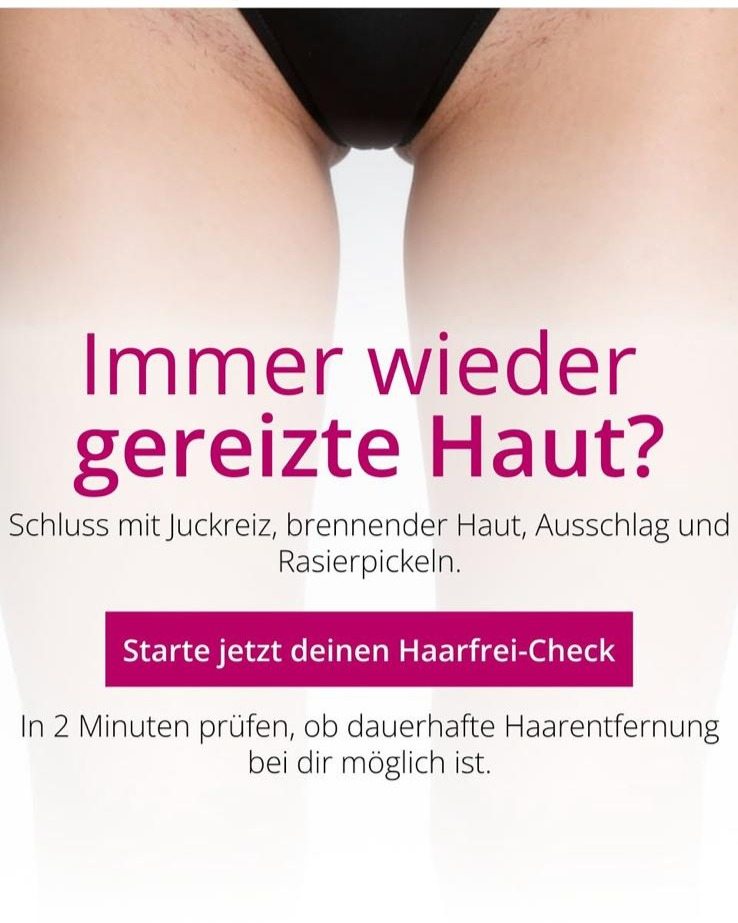 Hinweis auf gereizte Haut durch Rasur als Anlass für Laserberatung